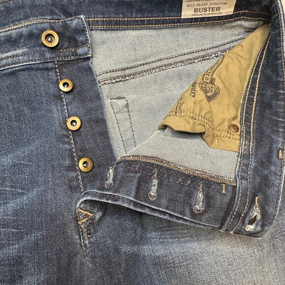Diesel Buster Jeans Mens Regular Slim Tapered Stretch Tag is 34x34 Distressed - Picture 10 of 16